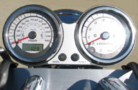 Each bike gets its own instrument faces.